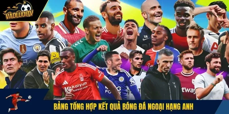 Bảng tổng hợp kết quả bóng đá Ngoại hạng Anh