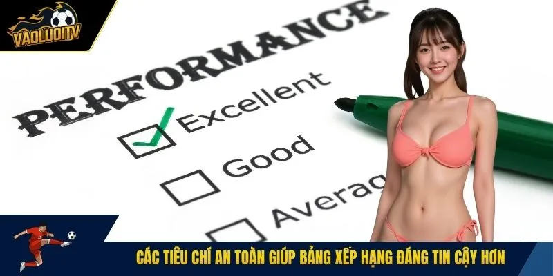 Các tiêu chí an toàn giúp bảng xếp hạng đáng tin cậy hơn