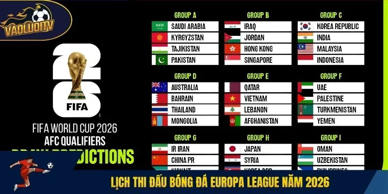 Lịch thi đấu bóng đá Europa League năm 2026